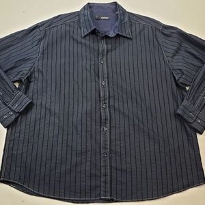 🔥Mens Cultra Int. Dark Blue Dress Shirt 3XL